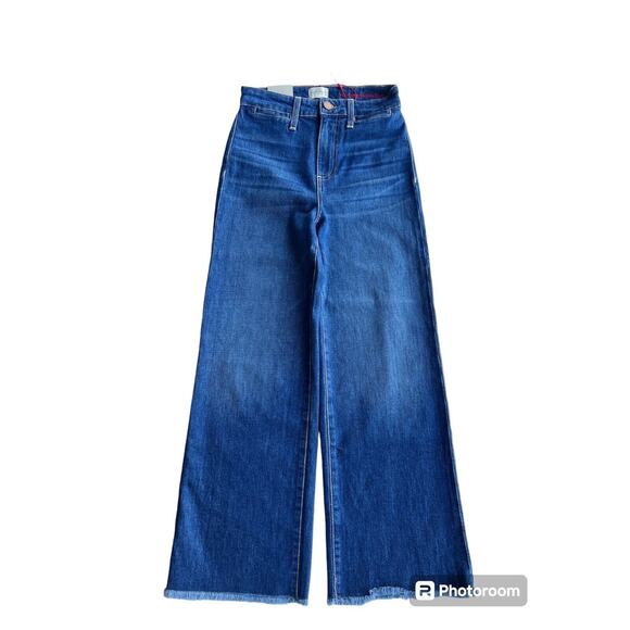 NWT Alice + Olivia Jeans Women`s H Rise Wide Leg Crop Pants Sz. 25 MSRP $275 - Picture 1 of 9